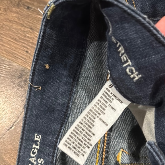 American Eagle Outfitters Dark Blue Denim Shorts - Picture 3 of 6